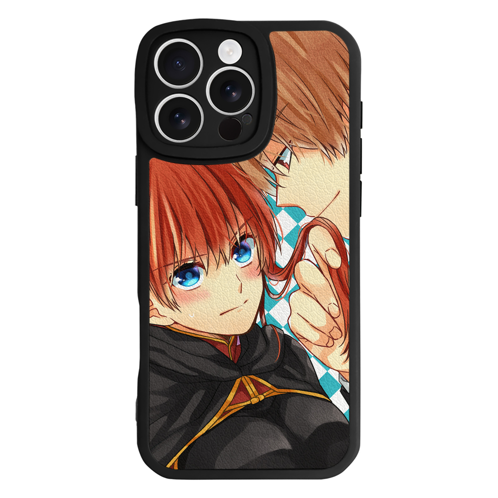 （画像用） ぎんたま 坂田銀時（さかたぎんとき） 神楽 志村新八（しむら しんぱち） GINTAMA Sakata Gintoki Kagura Shimura Shinpachi 【iPhone 16シリーズ対応】シリコンスマホケース（レザー調） 材質：シリコン